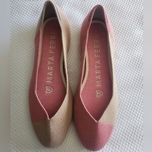 Rothy's Marta Ferri Pink Flats and Loafers with Elegant Silhouette